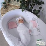 Wrap Set Swaddle Set Simple Grey Pink Monochrome Ellie Elephant
