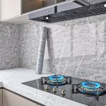 1 Roll Marble Kitchen Waterproof And Oil Resistant Sticker High Temperature Table Stove Kitchen Cabinet Door Anti-fouling Alumin