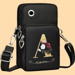 Casual Style Lightweight Crossbody Wallet MINI Vertical Coin Purse With Floral Accents - Summer Essential