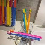 Chocoikes Adult Manual Toothbrush Set: Medium Polyester Bristles High Density Antibacterial Multi-piece Family Pack No Accessori