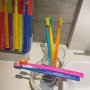Chocoikes Adult Manual Toothbrush Set: Medium Polyester Bristles High Density Antibacterial Multi-Piece Family Pack No Accessories