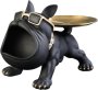 Bulldog Statue Candy Dish For Office