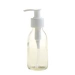 100ML Clear Glass Generic Bottle With Pump Dispenser - White 28 410