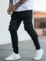 Multi-pocket Skinny Fit Cargo Denim Pants Street Style Fashion Leisure Trousers