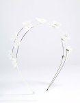 Silver Pearl Small Flower Headband