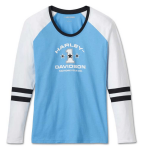 Women’s First-class Long Sleeve Raglan Top – Colorblock – All Aboard & Bright White