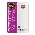 Dinu Plain White Roller Towel 2 Pack