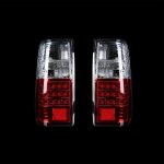 Toyota Land Cruiser 80 Series Bushdoof Red clear LED Tail Lights Pair For