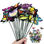 10PCS Butterflies Garden Yard Planter Colorful Whimsical Butterfly Stakes Decoracion Outdoor Decor Flower Pots Decoration
