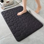 1PC Super Absorbent Memory Foam Bath Rug - Coral Velvet Non-slip Mat For Bathroom Bedroom Living Room Toilet - Quick-drying Mach