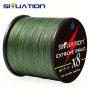 500M Super Strong Fishing Line 8-STRAND Multifilament Pe Anti-abrasion Braided Line 12 25 40 60 80 Lb For Smooth Long Casting