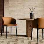 Gia Faux Leather Dining Chair - Tan