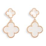 White Filigree Drop Earrings
