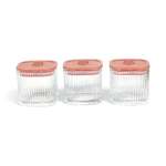 Glass Canister Set 3 Piece
