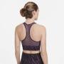 Nike Women's Swoosh Icon Clash Bra- Dark Raisin/white - XS