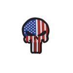 Punisher Usa Pvc Patch - Rwb 1.5" X 1