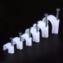 Cable Clips White 100 Pieces For Round Cable - 4/5/6/7/8/10MM