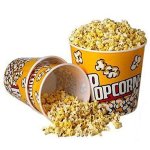 Novelty Place Retro Style Plastic Popcorn Containers For Movie Night - 7.25" Tall X 7.25" Top Diameter 6 Pack