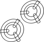 Pot Rack Trivet 2 Pack Black Solid Trivet