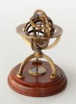 Brass Armillary With Compass Star Sign – 15X12CM