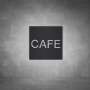 Cafe Sign - Black - Powder Coated Aluminum