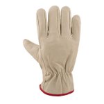 Tru Touch Tig Full Grain Leather Gloves - Grey Large