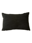 Black Ribbed Textured Scatter Cushion - 40X60CM Black