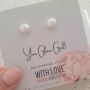 Ameerah 925 Sterling Silver Freshwater Pearl Earrings Size 8MM