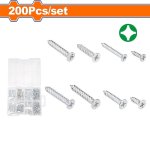 Wadfow 200 Piece Countersunk Head Self-tapping Screws Assortment