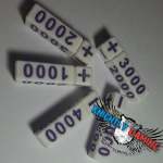 One Piece Rotating Power Counters White & Purple 5 Pack