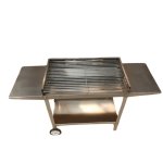 760 Mobile Patio Braai With Ash Pan & Storage Shelf - Mild Steel