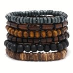 6PCS SET Simple Fashion Beaded Bracelet For Men Women Accessories Gift Suitable For Daily Wear