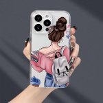 Transparent Tpu Shockproof Ultra-thin Phone Case With A Pattern Suitable For Iphone 11 12 13 14 15 Pro Max XS Xr X 7 8