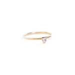 Three Claw MINI Moonstone Ring In Yellow Gold - T