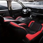 1PC New Comfortable Full Coverage Pu Leather Car Seat Cover For Four Seasons Universal Car Front Seat Cover Car Interior Accesso