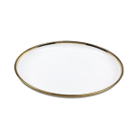 8" Luxury Versatile Use Dinner Plate With Gold Trim