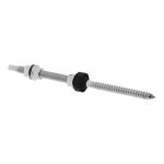 Zerodeko Stainless Steel Solar Roof Hanger Bolt 20CM Double-headed Wood Screw For Photovoltaic Racking And Solar Panel Mounting