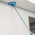 360 Rotatable Triangle Wall Cleaning Mop Set With Extension Pole - Retractable Dust Duster Wet & Dry Use For Floors Ceilings Win