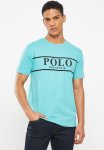 Polo Men Block Logo Tee - Aqua
