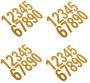 4 Sets Of Reflective House Number Stickers 0-9 Self-adhesive Decals