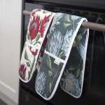 Joined Oven Gloves Eight Styles - Floral Kingdom Ochre
