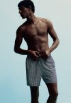 Patterned Swim Shorts - Dark Blue Patterned
