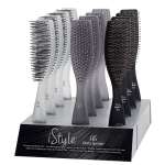 Olivia Garden Istyle Hair Memory Flex Brush Display: 12 Brushes & Stand
