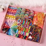 Colorful Hair Ties Set Hair Scrunchies For Women Elastic Ponytail Clips Holders Rubber Band For Hair Traceless Hair Ropes Set Ha