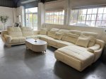 Sensational Full Leather Corner Lounge Suite