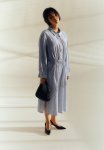 Linen-blend Shirt Dress - Blue & Striped