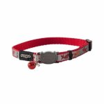 CAT Rogz Z Reflecto 11MM Small Reflective Safeloc Breakaway Collar Red Fish Design Waggs Pet Shop