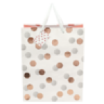 Valentine's Day Large Polka Dots Foil Gift Bag