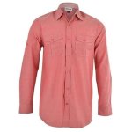 Mens Long Sleeve Ruben Shirt Red