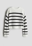 Rib-knit Jumper - White Multi